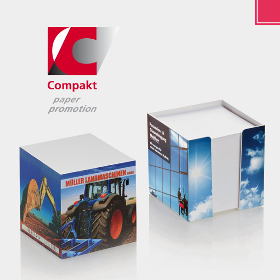 Compakt Werbung Compakt Werbung – Zettelblöcke und Zettelboxen professionell produziert